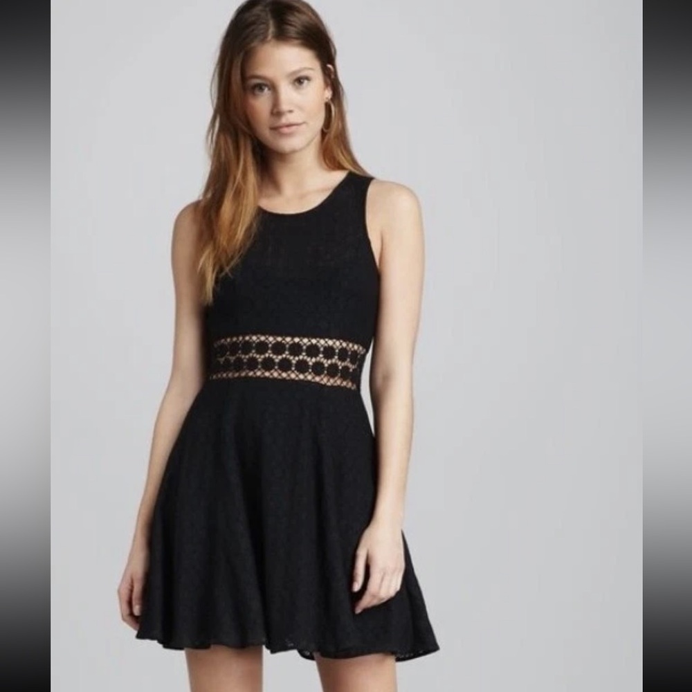 Free People Black Sleeveless Mini Dress